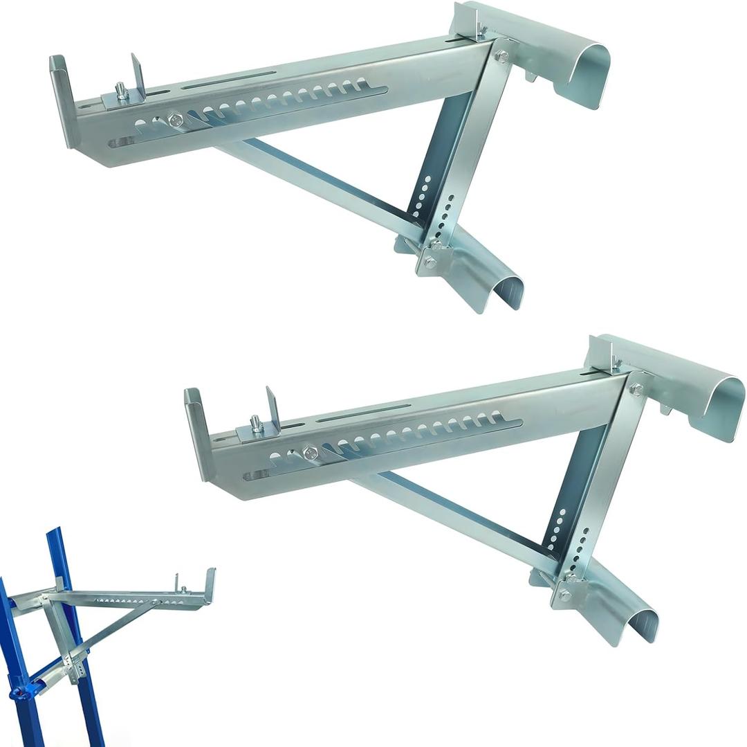 Ladder Jacks Scaffold Bracket - Two-Rung Short Body Extension Ladder Jack for Working 20 inch Stage 2 Pack