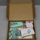 Green Office Supplies,UPIHO Teal Desk Accessories,Stapler and Tape Dispenser Set for Women with Stapler,Tape Dispenser,Staple Remover, Staples, Clips, Scissor and Tabs for Students, Office Clerks