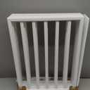 Pet Gate - 4-Panel Indoor Foldable Dog Fence for Stairs, Hallways or Doorways - 72x24-Inch Retractable Wood Freestanding Dog Gates by PETMAKER (White)