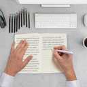 Lined Journal Notebook, 240 Pages, A5 5.7" x 8.3", PU Leather Journals with Elastic Pen Holder, 80 GSM Thick Paper, Water-Resistant Hardcover Notebooks for Writing Journaling Office School - Blue