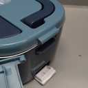 Electric Lunch Box, 12V/24V/110V Portable Food Warmer with SS Fork & Spoon for Car/Truck/Office, 80W Self Heating Lunch Box with 1.5L 304 Stainless Steel Container & 0.45L PP Fruit Box Blue