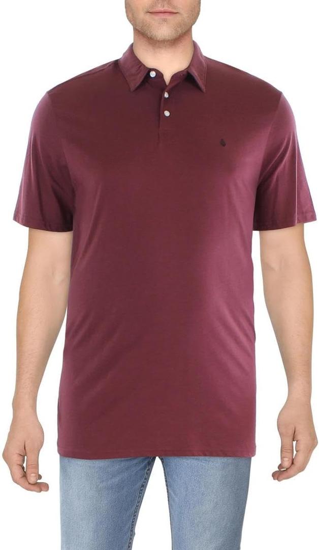 Volcom Short Sleeve Polo Shirt  Classic Fit, Soft Cotton Blend, Modern Casual Style (X-Large, Merlot) Volcom Short Sleeve Polo Shirt  Classic Fit, Soft Cotton Blend, Modern Casual Style (X-Large, Merlot)