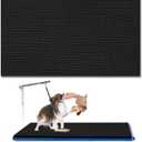 Nuanchu Extra Thick Grooming Table Mat Pad 36 x 24 x 0.24 Inches, Non-Slip PVC and Foam Pet Bathing Table Padded Mat for Grooming Pet Dogs Cat at Home(Black)