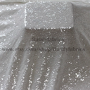 Off White Sequins Lace Fabric Wedding Dress Clear Sequins Lining Fabric, Size 96x140"