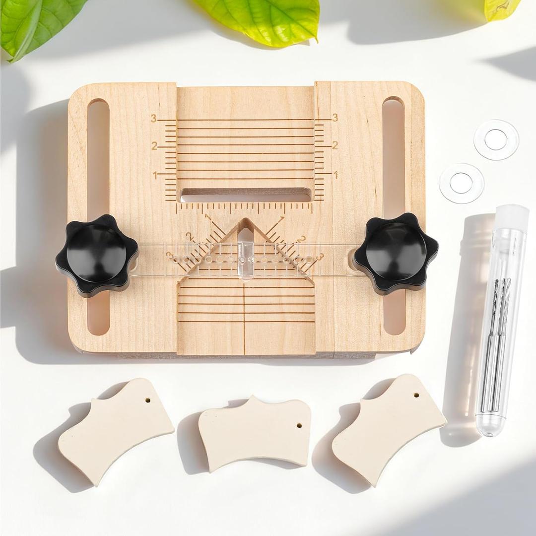 Polymer Clay Earring Hole Drill Guide Tool, Precision Drilling Guide for Polymer Clay Jewelry Earring Making Tools & Clay Craft Accessories