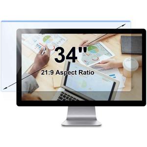 Hanging Blue Light Blocking Screen Protector Panel for 34 Inch | 21:9 Widescreen Monitor, Eye Protection Blue Light Blocking Anti Glare Filter, Anti-Scratch Hanging Design for Easy On/Off