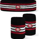 For Bare Feet NFL Officially Licensed Team Logo Headband & Wristband Combo Pack Team Color OSFM