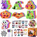 Max Fun 334PCS Halloween Crafts for Kids, Halloween Activities Foam Pumpkins for Crafts Stickers Gift Kits, DIY Art and Craft Set for Holiday Classroom Decorations Party Favors Supplies