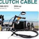 MoKitDora 61-1/4" Sportster Clutch Cable Stainless Steel Braided Clutch Line for 2004-UP Harley Sportster and 1986-2013 XL, Black
