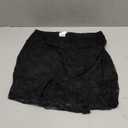 Verdusa Women's Floral Lace Long Skirt with Slit Sheer Low Rise Maxi Rave Flare Skirt Large, Black 