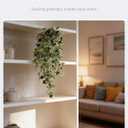 2 Pack Artificial Hanging Ivy 3.3ft - White Edge | Fake ivy for indoor/outdoor decor, weddings, photography. Realistic hanging vine, easy to hang. No basket included.