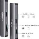 Dockteck USB C Hub, 5 in 1 USBC Hub Multiport Adapter with 4K HDMI, 2 USB A 5Gbps Data Ports, MicroSD and SD Card Reader, for MacBook Pro, MacBook Air, iPad Pro, Microsoft Surface Pro, and More
