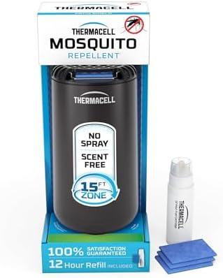 Thermacell Patio Shield Mosquito Repeller; Highly Effective Mosquito Repellent for Patio; No Candles or Flames, DEET-Free, Scent-Free, Bug Spray Alternative; Includes 12-Hour Refill