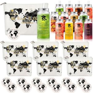 LemonRoad 12 Set 2026 Graduation Gift for Her Bulk 17oz Inspirational Tumblers Cup with Straw Lids Makeup Bags High School Class of 2026 Gift for Daughter End of the Year Grad Party Favors(Black)