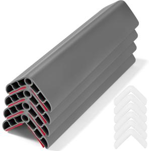 Wall Corner Edge Protector 4 Pack,1.57x1.57x23.62x0.28 inch Soft Baby Proof Corner Guards for Sharp Edges, Self-Adhesive Corner Protectors for Home, Kindergarten,Thickness-7mm(0.28 in)