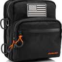 Oumurs Motorcycle Handlebar Bags,1680D Water-resistant Universal Bar bag American Flag Sissy Bar Bag Front Fork Storage Accessory Bag, For Softail Dyna Sportsters Dirt Bike Scooter E-bike Bicycle Blue