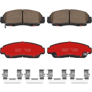 HZ787H Z17 Front Ceramic Brake Pads with Hardware For Acura CL, Acura RL, Acura TL, Acura CSX, Acura TSX, Honda Accord