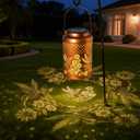 2 Pack Hummingbird Solar Lanterns Outdoor Waterproof Hanging Solar Lights, Garden Decor Gifts for Women Mom Grandma Metal Garden Decorative Lights for Yard, Backyard, Patio, Porch