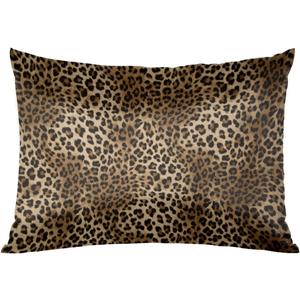 Fashion Leopard Cheetah Satin Silk Pillowcase for Hair and Skin Pillow Cases Standard Size Soft Silk Pillow Case with Envelope Closure Print Leopard Satin Cooling Pillow Covers (20x26 in) 1 Pack