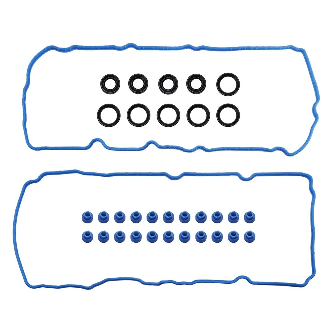 VS50814R Valve Cover Gasket Set for Ford Edge/Explorer/F150/Flex/Mustang/Taurus/Transit 150 250 350, for Lincoln Continental/MKS/MKZ/MKT/MKX, for Mobility Ventures MV-1, 2011-2020, 3.5L/3.7L V6