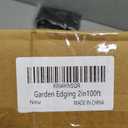 JERIA 2 Inch Tall 100 FT Garden Edging Kit with 120pcs Spikes, Plastic Edging for Landscaping