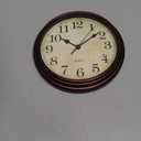 HYLANDA Wall Clock, 9 Inch Silent Non Ticking Classic Battery Operated Clocks, Decorative for Living Room, Bedrooms, Bathroom, Kitchen Office (Bronze)