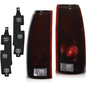 CNNELL Tail Lights LED Assembly Rear Lights Compatible with Chevy Tahoe Silverado Blazer/Fit GMC Sierra Yukon Suburban 1500 2500 1988-1999/Fit Cadillac Escalade 1999-2000 Connector Circuit