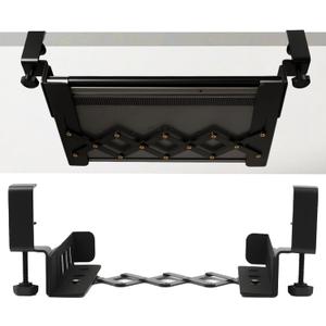 LUKETURE Under Desk Laptop Mount, No Drill Under Desk Shelf Holder, Steel Laptop Holder with Anti-Scratch Pads, Computer Storage Tray for Mac mini, MacBook, Keyboard
