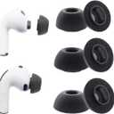 Klowcok Replacement Ear Tips for AirPods Pro 3 (3rd Generation 2025), Memory Foam Earbuds Tips, Fit in The Charging Case, 3 Pairs Black (Assorted-S/M/L)