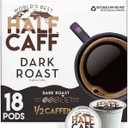 World's Best Half Caff Dark Roast Coffee Pods, 18 ct, Single Serve Pods  100% Arabica Coffee, Compatible with Keurig K Cups Maker
