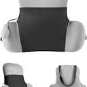 BEBAS Adjustable Air Lumbar Support Pillow for Office Chair, Car & Gaming Chair Memory Foam Back Support for Pain Relief & Posture Correction with Washable Cover, Grey