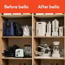 bella Flip-n-Store Waffle Maker with EverGood Ceramic Nonstick Coating, Fits-anywhere Kitchenware, Power Indicator Light, Cool Touch Handle & Cord Wrap, 7 Wide & 1" Deep Plates, 1000 Watt, Oatmilk