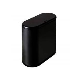 Black Slim Bathroom Trash Can with Press Top Lid, Small Thin Garbage Can, Narrow Dog Proof Plastic Waste Basket and Covered Wastebasket for Room,Bedroom,Kitchen,Toilet,Office,Dorm