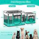 Portable Cat Pet Playpen, Foldable Cat & Small Dog Indoor/Outdoor Tent with Waterproof Base, Lockable Zippers, 600D Oxford 12-Rods 32"x24"x22" for Kitten Puppy