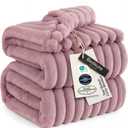 Bedsure GentleSoft Pink Fleece Blanket for Couch - Cozy Soft Blankets for Women, Cute Small Throws for Girls, 108x90 Inches