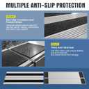 3" Rise Modular Threshold Ramp for Doorways, Stable Wheelchair Ramp for Home Steps, Aluminum Door Ramp and Curb Ramp for Scooters, Power Chairs, Cars, 1100LBS Load Capacity