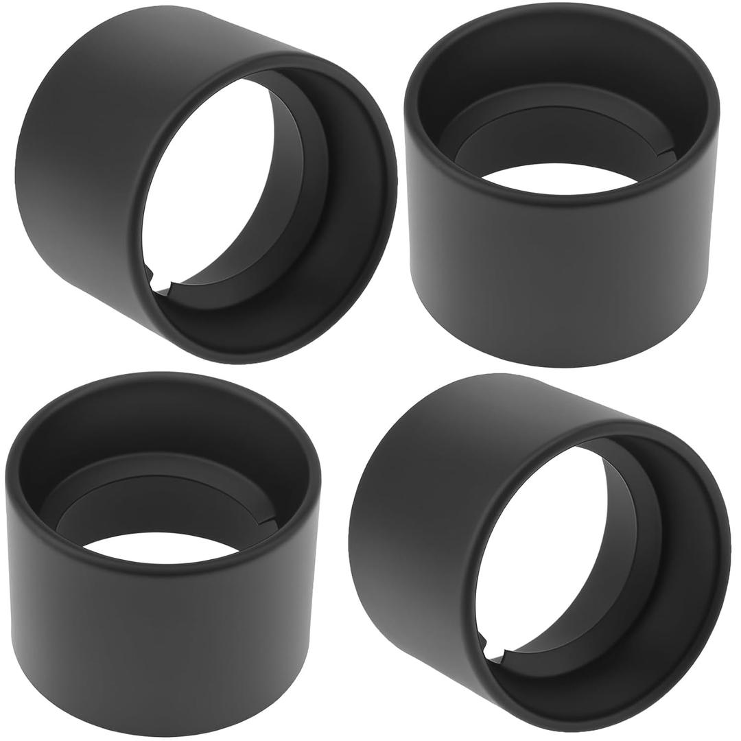 RTNLIT Metal Light Socket Shade Ring for Medium Base E26 E27 Ceramic Sockets, Lamp Shade Collar Rings with Thread Diameter 1-1/2 Inches (Black, Pack of 4)