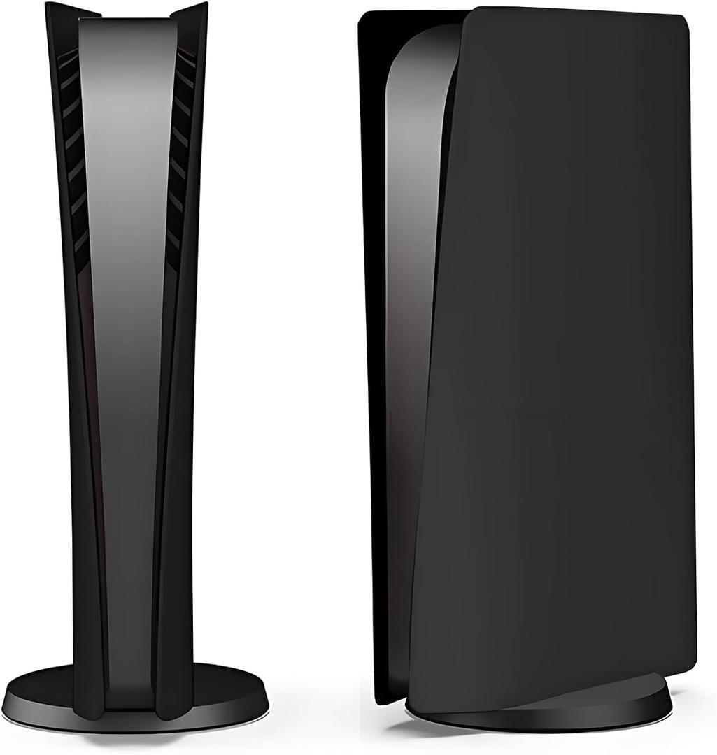 PS5 Console Replacement Shell, Megadream Hard ABS Shockproof Anti-Scratch Dustproof Case Cover Replace Faceplate Compatible with PlayStation 5 Digital Edition (Black)