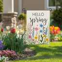 2 x CROWNED BEAUTY Spring Garden Flag Floral Wildflowers 1218 Inch Double Sided for Outside Small Seasonal Burlap Yard Flag CF1803-12 (Multi-New)