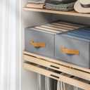 DIMJ Wardrobe Clothes Organizer - Foldable Drawer Organizers for Clothing, Fabric Clothes Organizer, Closet Organizers and Storage Boxes for Jeans, TShirt, Sweaters, Pants, Underwear, Legging (6 Pack, Grey)