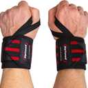 Rip Toned Wrist Wraps for Weightlifting USPA & USAPL Approved 18" Wrist Straps for Powerlifting Adjustable, Durable Gym Wraps with Thumb Loop Maximum Support for Men & Women