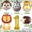 Daidle Wild One Birthday Decorations, 1st Birthday Decorations for Boy or Girl, Photo Banner, Balloon Box, Balloons Garland, High Chair Banner, Jungle Theme Safari Party Backdrop for Boys & Girls