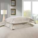 MarCielo 3-Piece 100% Cotton Oversized Bedspread Lightweight Quilt Coverlet Embroidery Farmhouse Bedding Set (TG Light Yellow Beige, Oversized Queen (100"x106"))