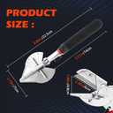 Adjustable Multi Angle Miter Shears with 10 Extra Blades, 45-135 Degree Cutter Scissors Hand Tool Pinking Shears Dowel Cutter for Soft Wood, Plastic, PVC and Molding Trim