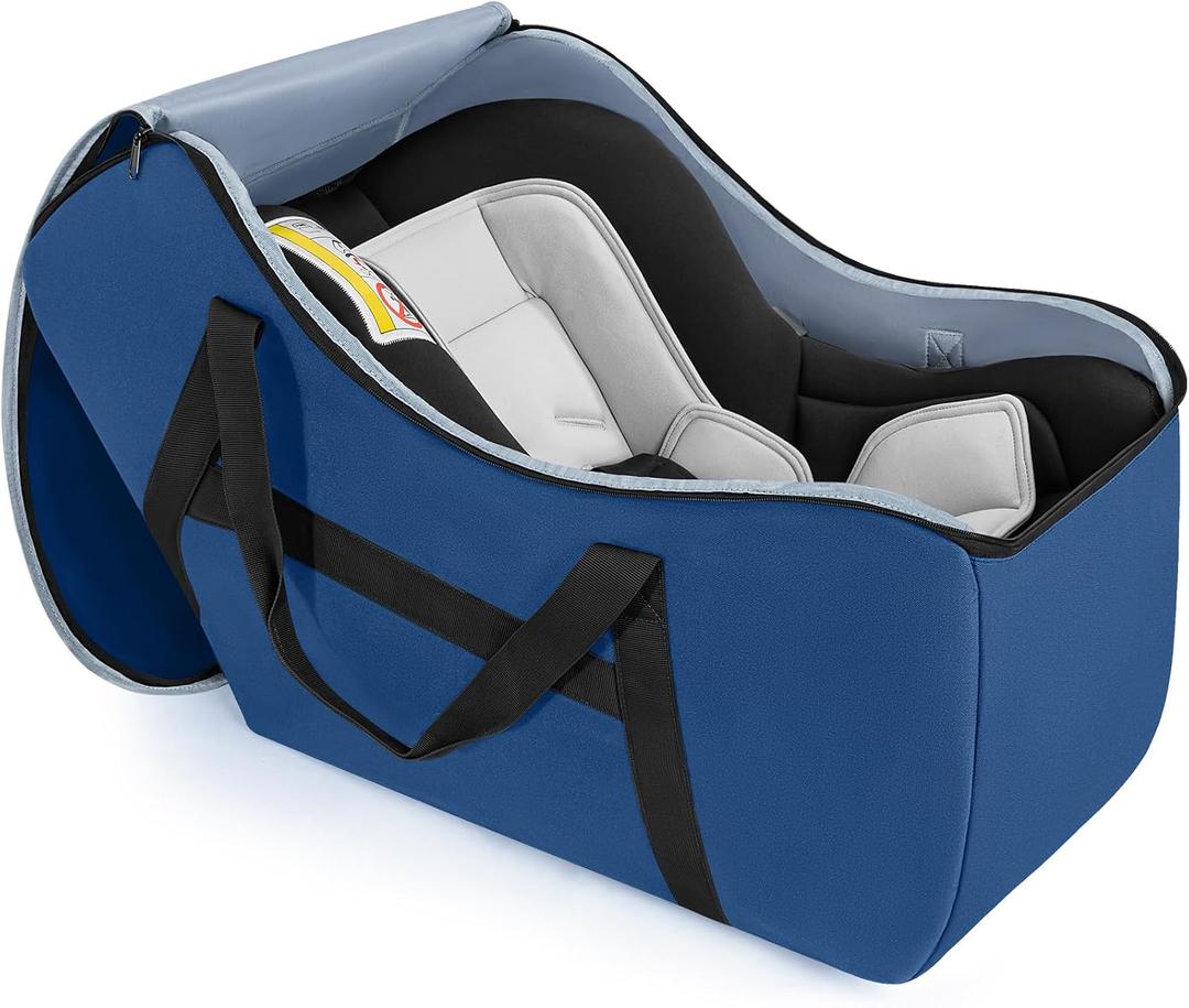 Padded Car Seat Bag Compatible with Most Nuna Pipa Car Seats UPPAbaby MESA V2 without Base & Chicco KeyFit 30 and Base, Car Seat Travel Bag for Airplanes, Blue