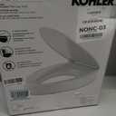 KOHLER 25875-0 Hyten 3" Height, Elevated Soft Close Elongated Toilet Seat, Contoured Seat with Grip-Tight Bumpers, Quick-Attach Hardware, No Slam Toilet Seat, White