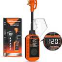 Smart RV Surge Protector 30 Amp with Auto Shutoff & Reset, 10,000J 30 Amp RV Surge Protector with LED Display, Voltage & Temperature Protection, IP67 Waterproof (Orange)