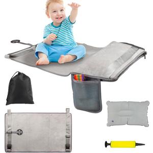 Toddler Airplane Bed Portable Travel Essentials for Kids Modern Plane Footrest Grey 31.49 x 17.7 inches 55 lbs Capacity