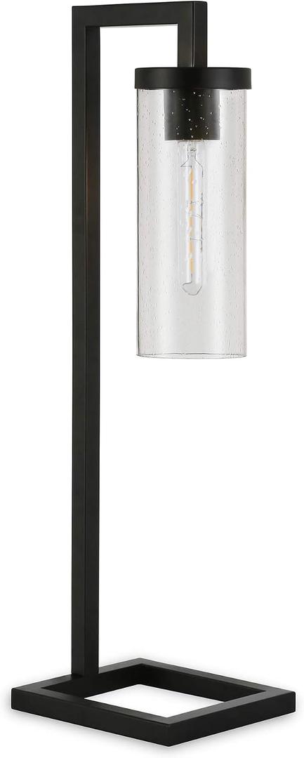 Henn&Hart 26" Modern 1-Light Table Lamp, Black