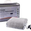 Electric Car Heating Blanket Plush 3 Heat Settings, Auto Shutoff, Washable, 55 X 40, Plugs into Cars 12v and Trucks 24v Outlet, Great for Cold Weather, Tailgating, Emergency Kits, Gray